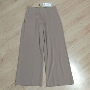 H Halston Wide Leg Trouser Pants Desert Camel M